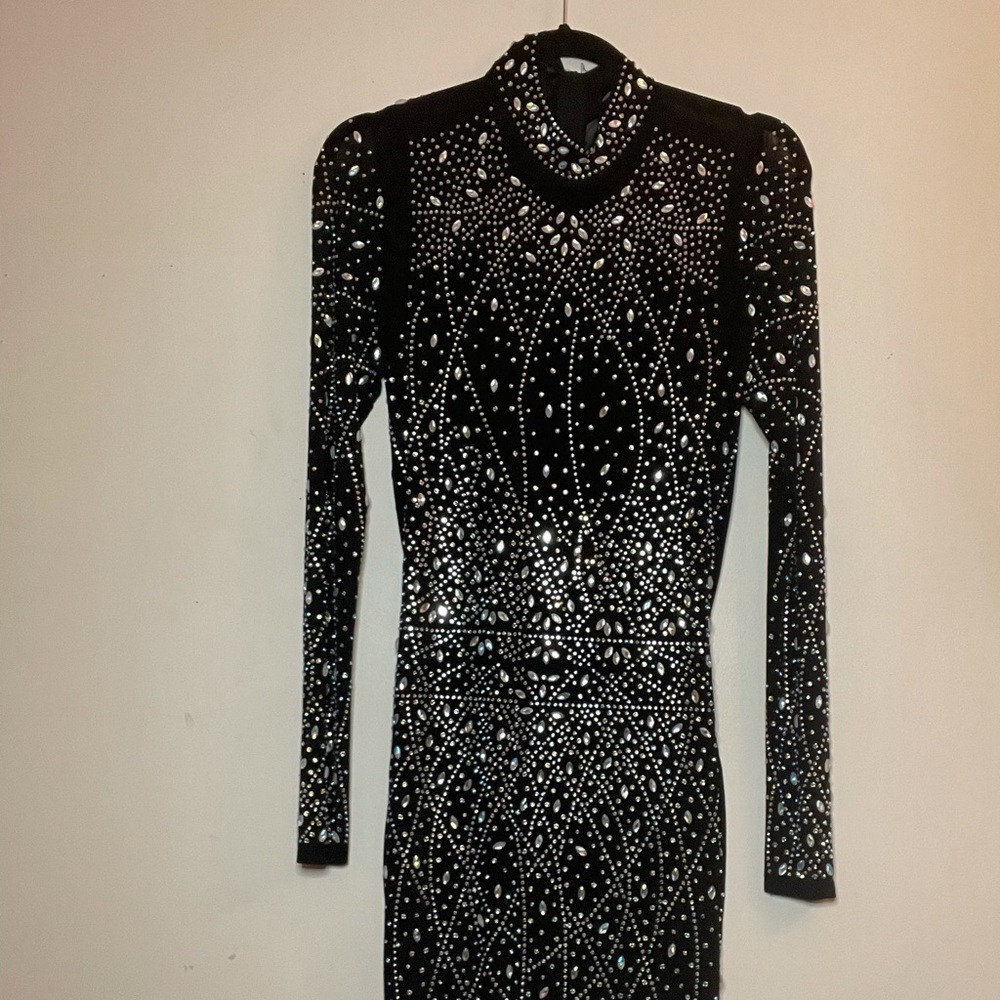 Black Mesh Diamond dress